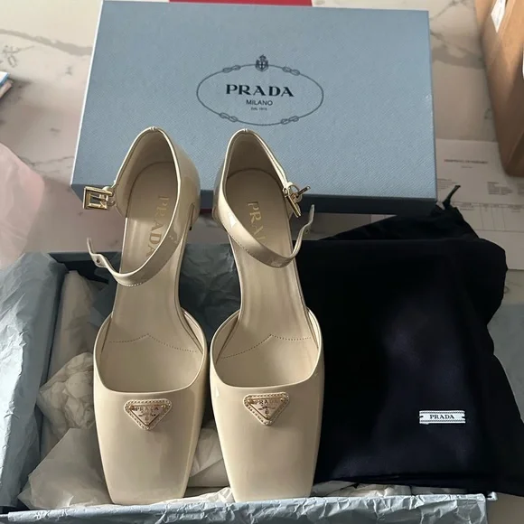 Prada leather pumps ballerinas ivory 38 - Picture 6 of 9